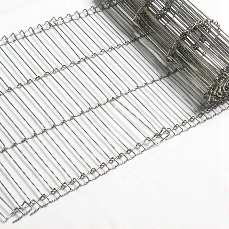 Stainless Steel Wire Mesh Food Industry Enrobing Conveyor Belt For Coating Line