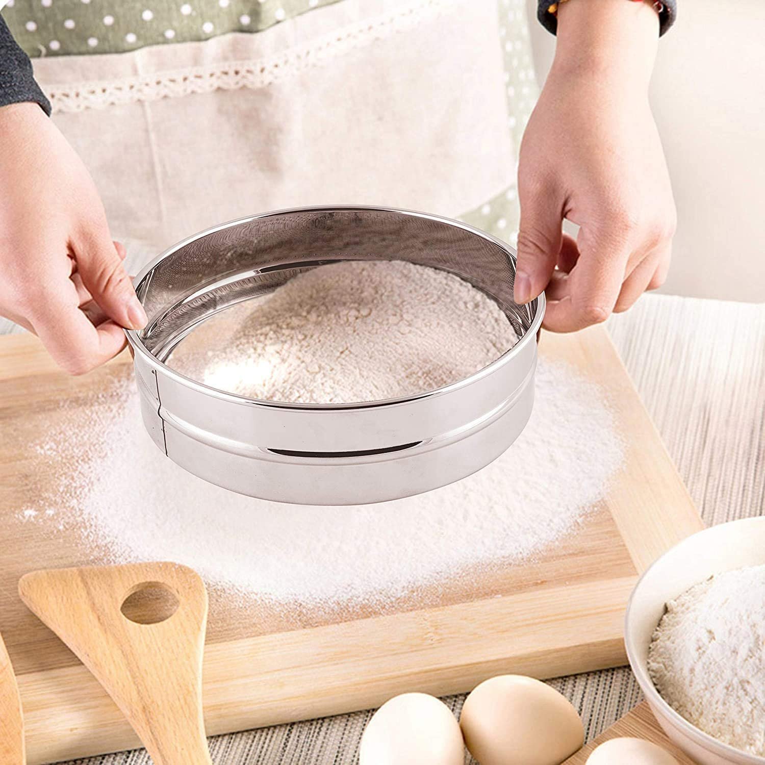 Customized Logo Stainless Steel Interchangeable Sieve Set Clalni Wheat Spices Food strainers