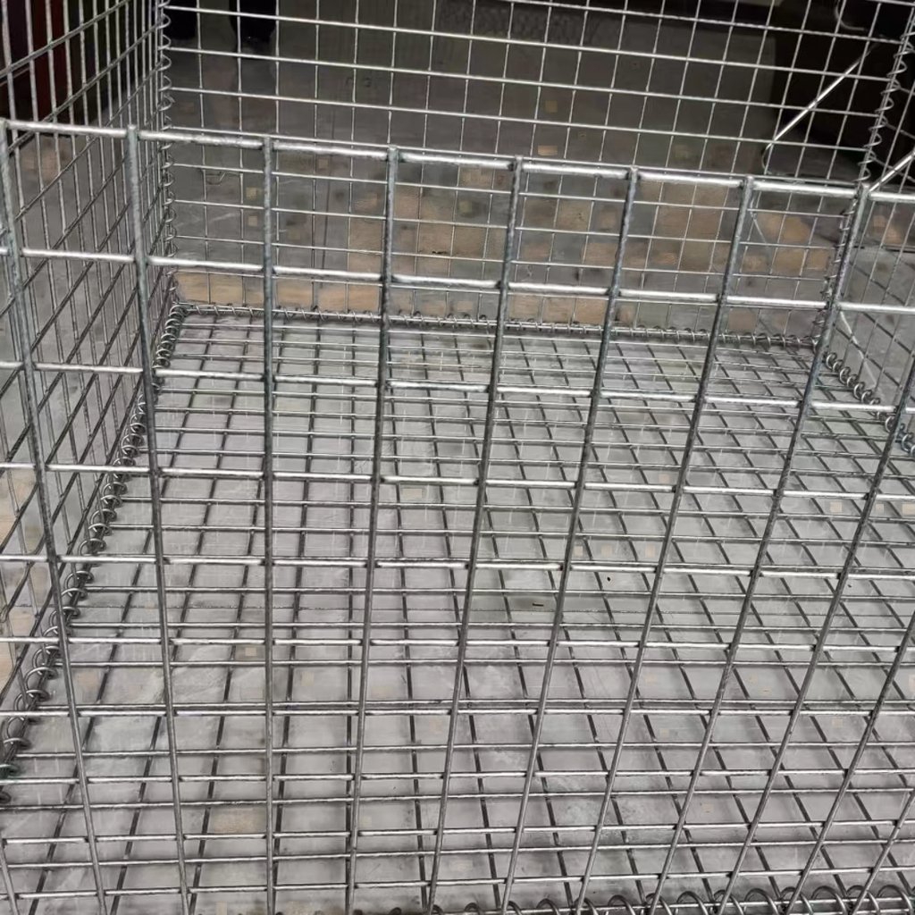 Stainless Steel Wire Mesh for Flood Control Gabion Stone Cage with Square Hhole Custom Cut Welded Gabion Mesox