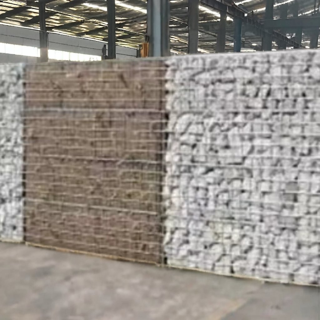 Stainless Steel Wire Mesh for Flood Control Gabion Stone Cage with Square Hhole Custom Cut Welded Gabion Mesox