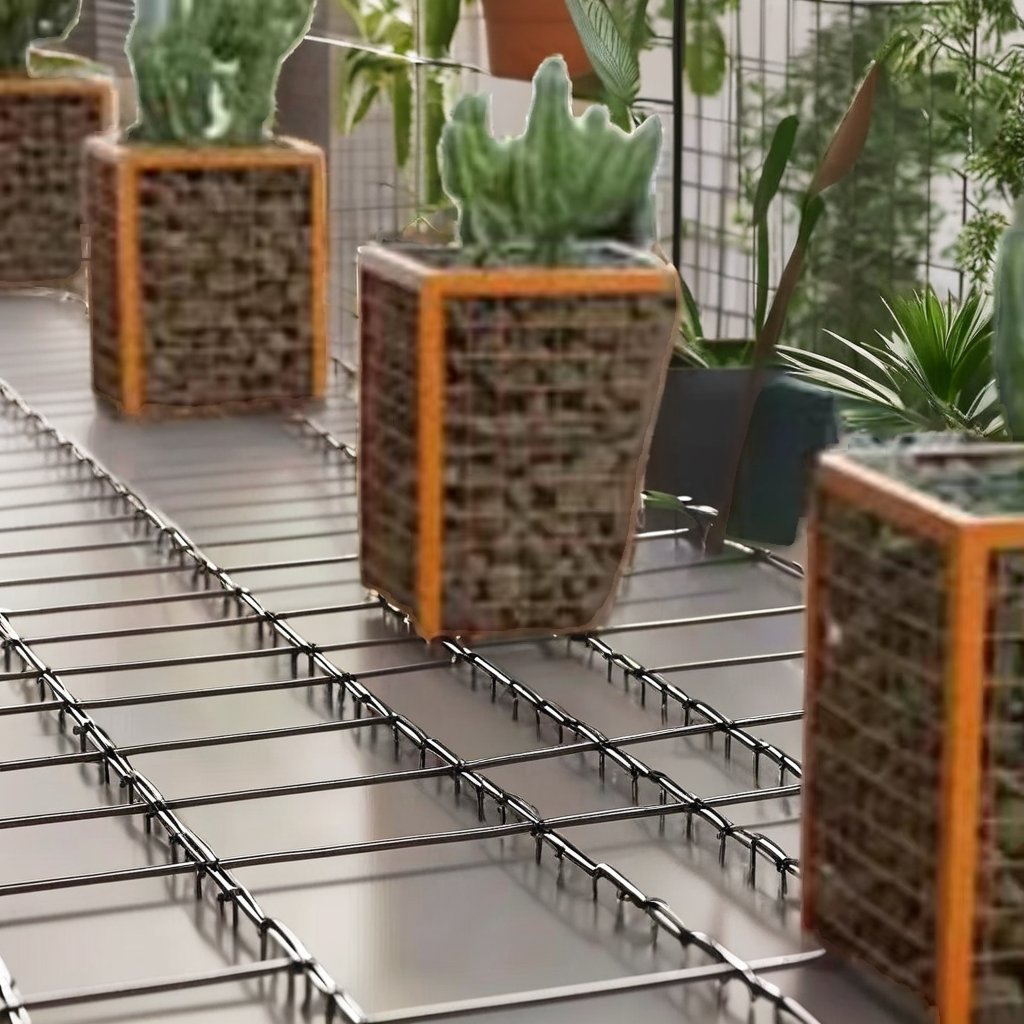 Stainless Steel Wire Mesh for Flood Control Gabion Stone Cage with Square Hhole Custom Cut Welded Gabion Mesox