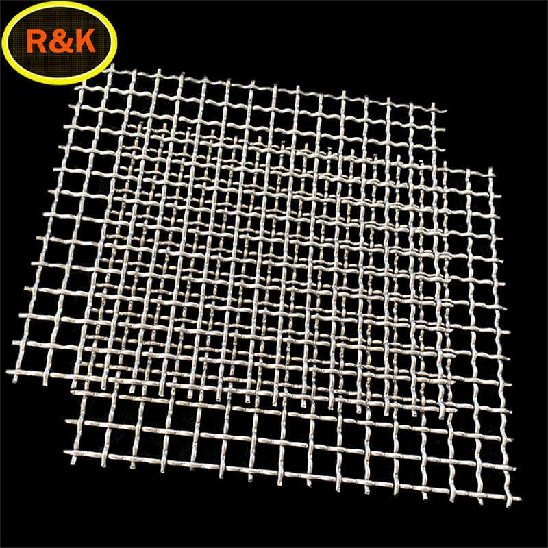304 5 Mesh 10 Mesh Square Hole Woven Stainless Steel Filter Screen Crimped Wire Mesh