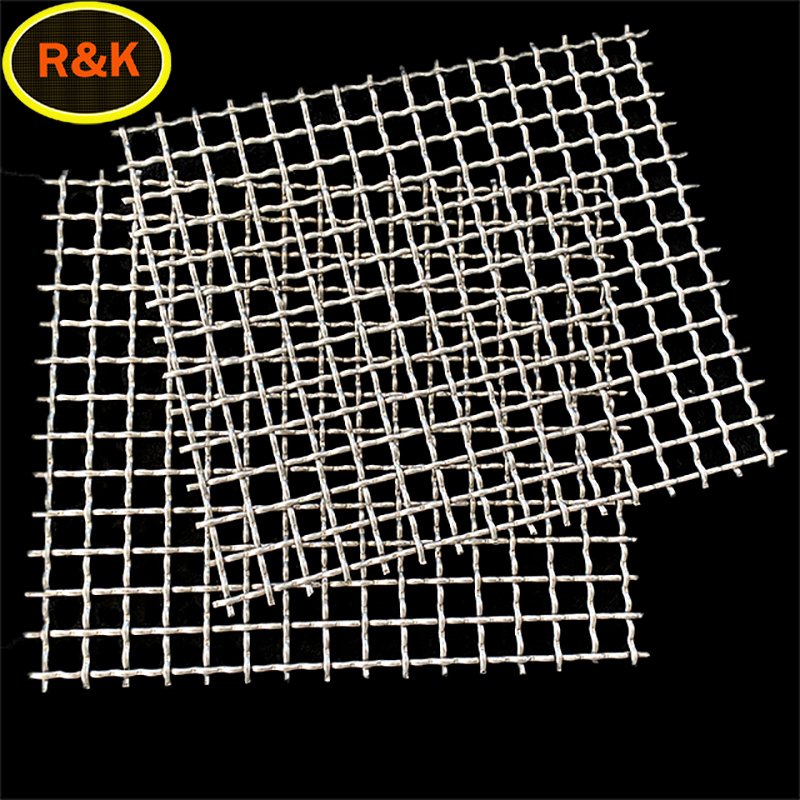 304 5 Mesh 10 Mesh Square Hole Woven Stainless Steel Filter Screen Crimped Wire Mesh