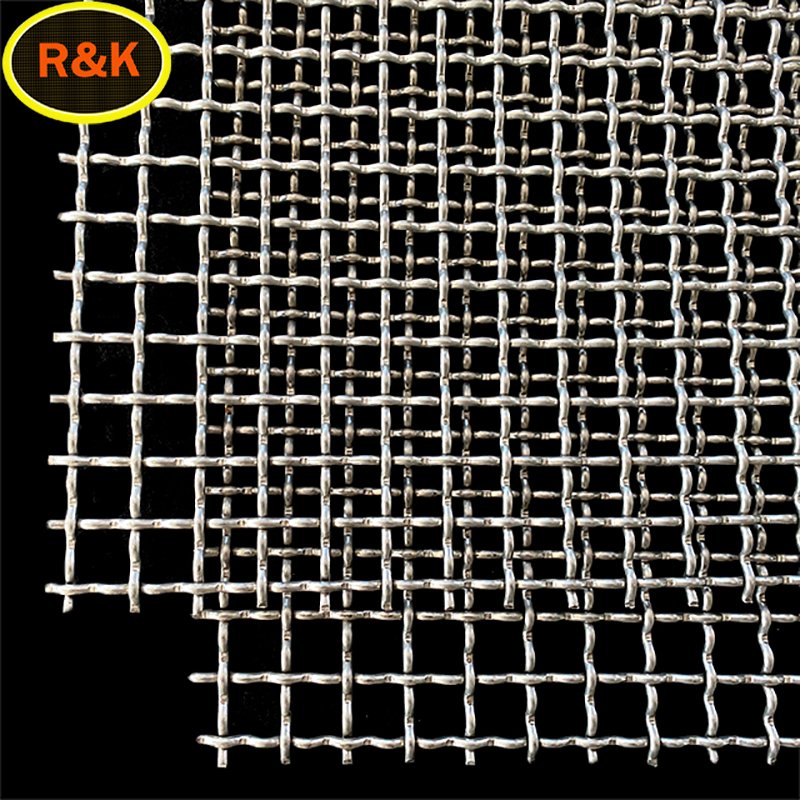 304 5 Mesh 10 Mesh Square Hole Woven Stainless Steel Filter Screen Crimped Wire Mesh