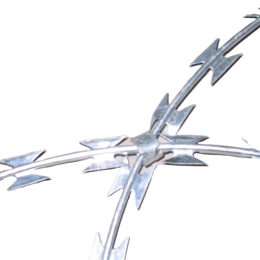 factory concertratio coil bto 65 razor wire barbed concertina flat warp coil 750 mm razor wire fence prices in kenya