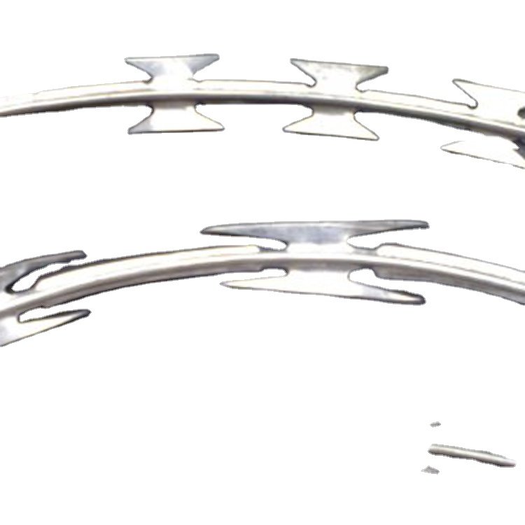 factory concertratio coil bto 65 razor wire barbed concertina flat warp coil 750 mm razor wire fence prices in kenya