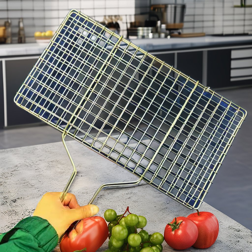 Wholesale Rectangular Outdoor Barbecue Grill Drying Rack Stainless Steel Wire Galvanized Mesh Oven Rectangle Outdoor BBQ Drying