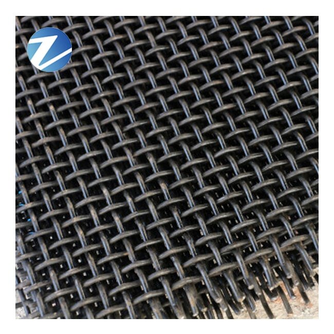 Wear resistant manganese steel screen mesh 65Mn mine vibrating crimped screen mesh for crusher