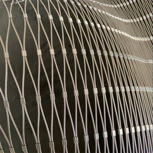SS304 & 316 Strong Stainless Steel Cable Wire Rope Knitted Wire Mesh Cargo Net