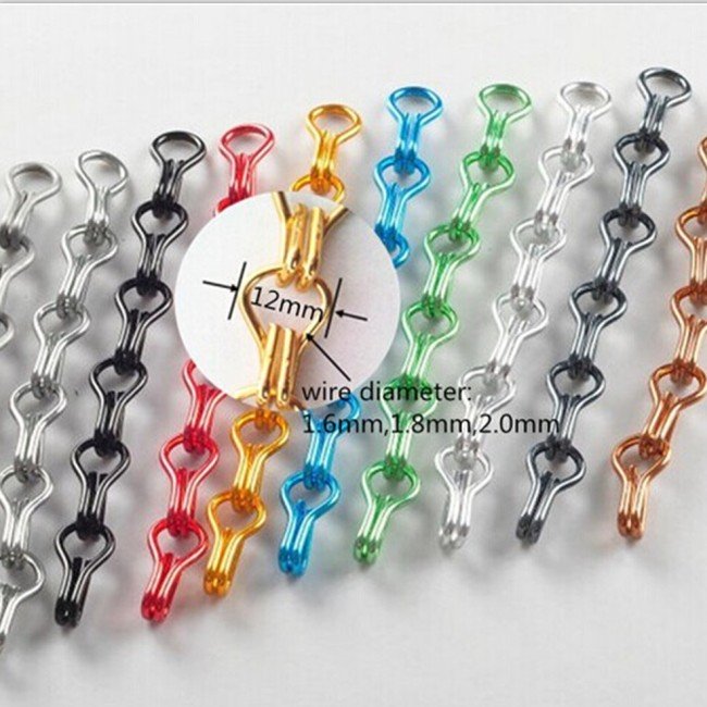 Chinese suppliers Aluminum Decorative double hook chain curtain metal fabrics