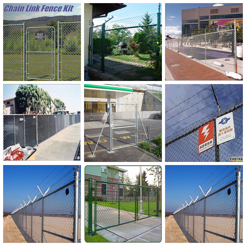High Quality Rust Proof Playground Diamond Wire Mesh Fencing Fabric Heavy Galvanized Green Goats Chain Link Fence