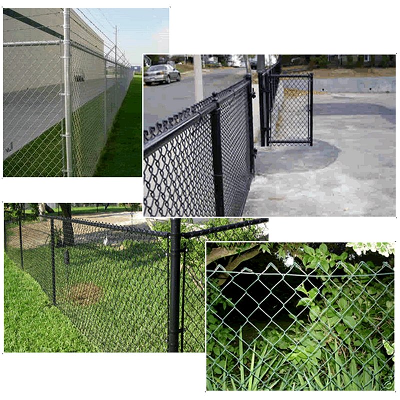 High Quality Rust Proof Playground Diamond Wire Mesh Fencing Fabric Heavy Galvanized Green Goats Chain Link Fence