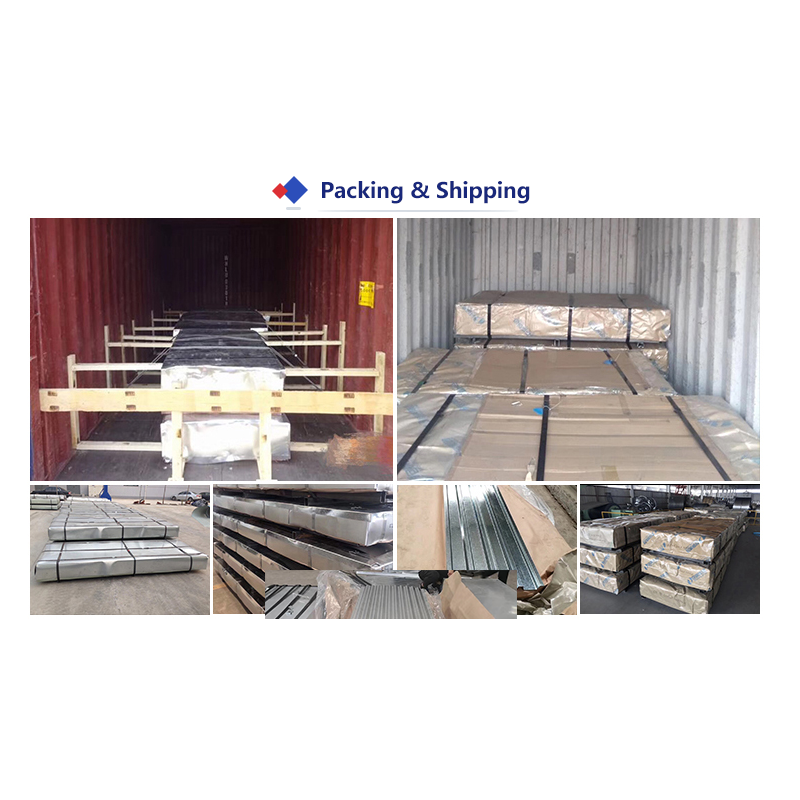 Custom Size Thickness 0.45 mm thick aluminum zinc 5v crimp 29-gauge roof panel galvanized corrugated steel iron roofing sheets