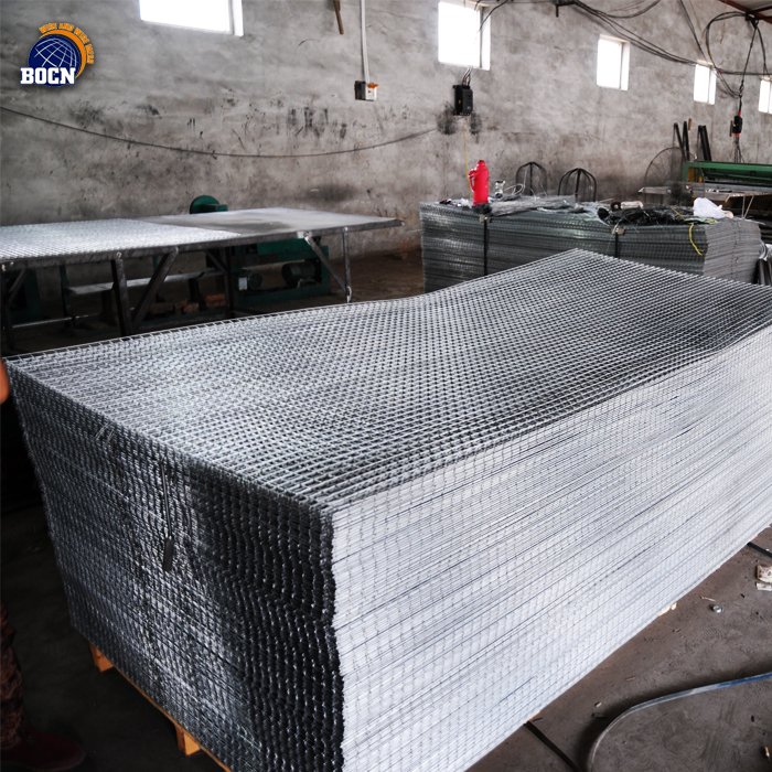 BOCN 6 12 gauge 50x50 2x2 1x2 3x3 4x4 5x5 inch electric galvanized iron Square Hole Construction welded iron wire mesh panel