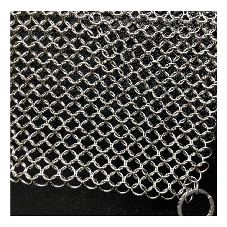 Stainless steel chainmail ring mesh 10 mm ring mesh curtain woven by 1.2 mm diameter metal wire