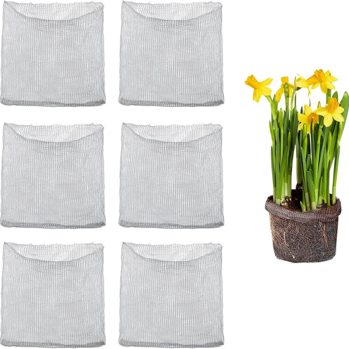 Gallon Stainless Steel Plant Root Baskets Durable and Reusable Mesh Protection for Annuals, Perennials, and Vegetables
