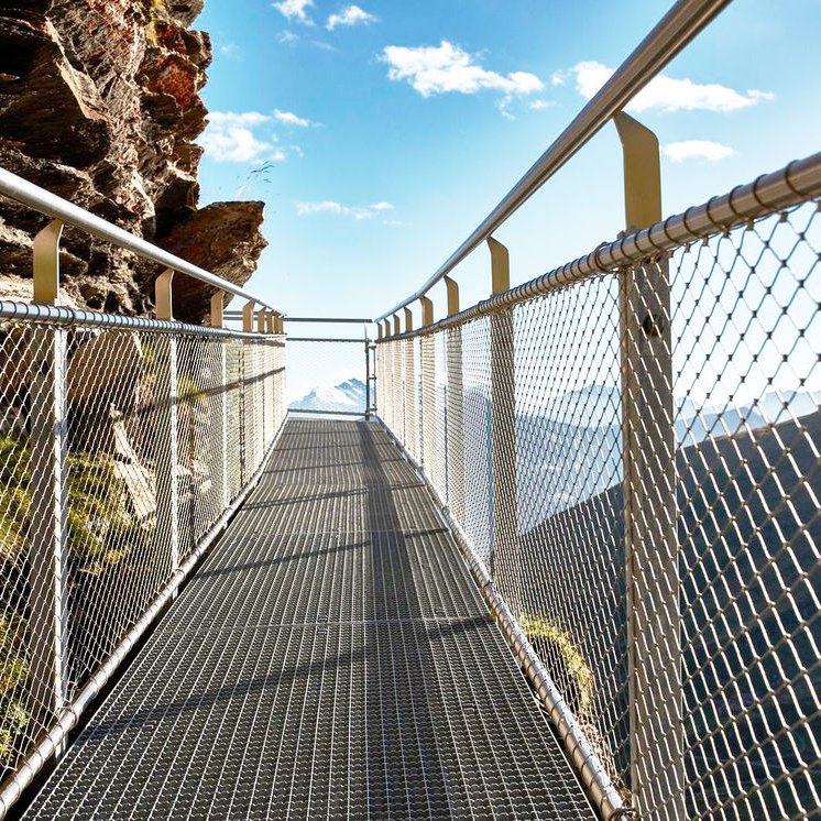 AISI SS316 Ferrule Diamond stainless steel wire rope mesh netting for balustrade