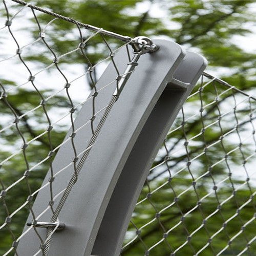 AISI SS316 Ferrule Diamond stainless steel wire rope mesh netting for balustrade