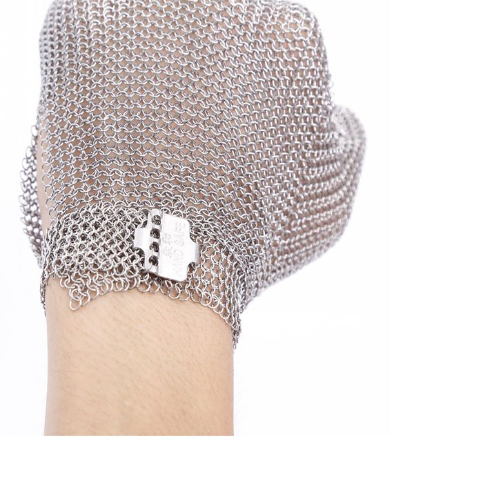 Food Grade 316L Meat Cutting Chainmail Gloves Metal Wire Mesh Butcher Cut Resistant Safety Stainless Steel Gloves