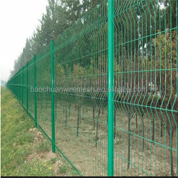Hebei Baochuan steel wire mesh fence panel/ 3D bending welded mesh