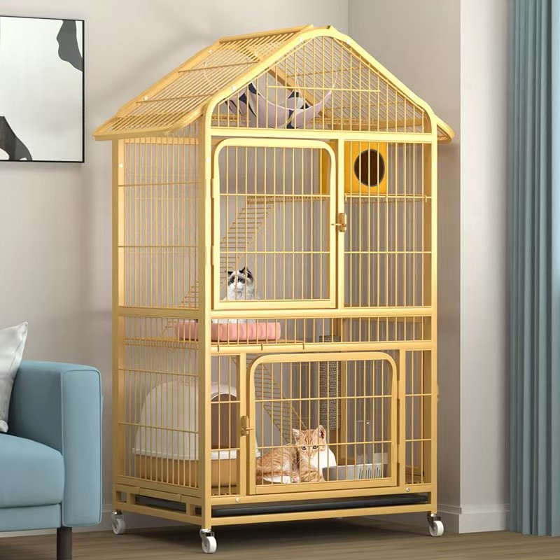 Mobile Pet Carrier for Home Use Durable Steel Wire Mesh Design