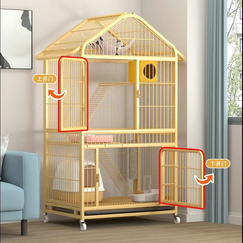 Mobile Pet Carrier for Home Use Durable Steel Wire Mesh Design