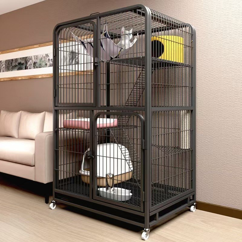 Mobile Pet Carrier for Home Use Durable Steel Wire Mesh Design