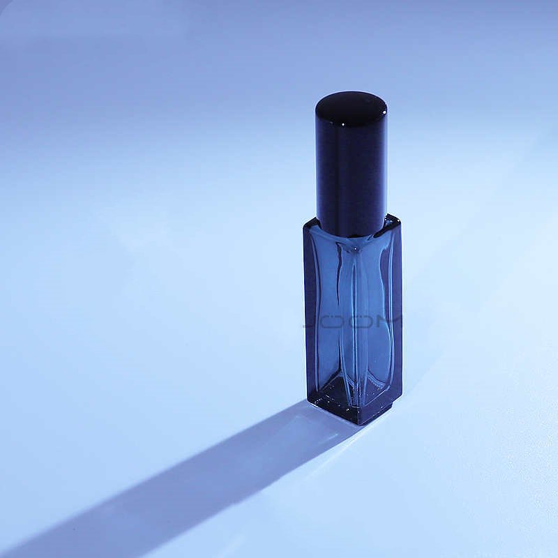 Square Black Perfume Bottle Empty Perfume Bottles Sample 10ml Perfume Spray Bottle With Black Cover