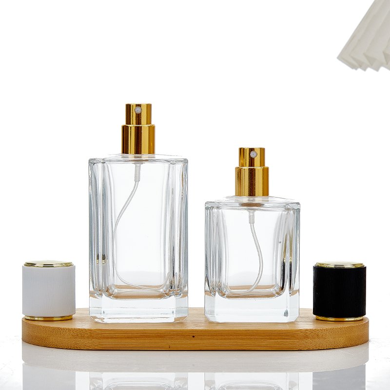 Wholesale Empty Round Cylinder 30ml 50ml 100mlglass Luxury Perfume Bottle Without Lids Box