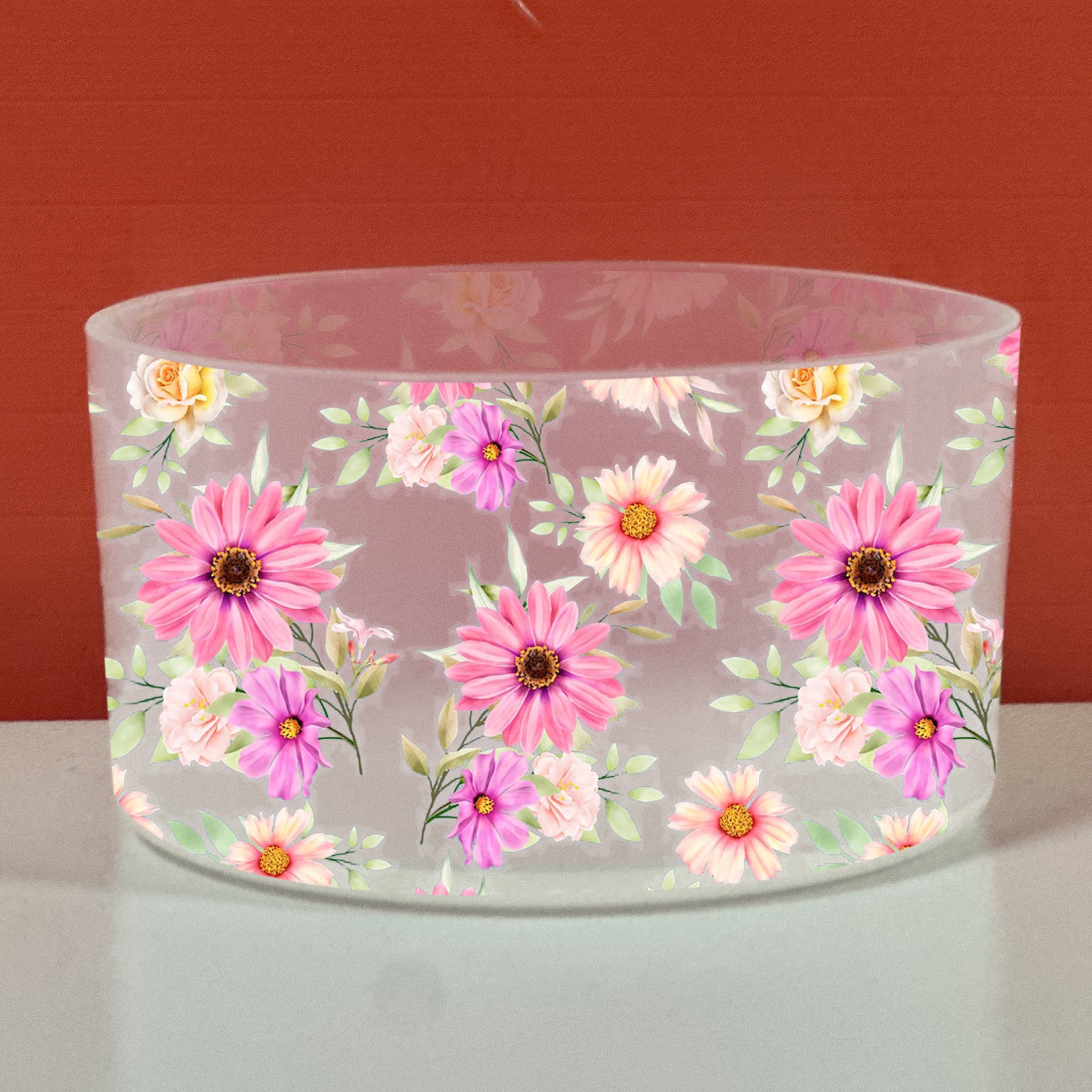 Translucent Glow in the Dark Floral Printing Silicone Sleeves Tumbler Silicone Boots Custom Print 20oz 30oz 40oz Bumpers Boots