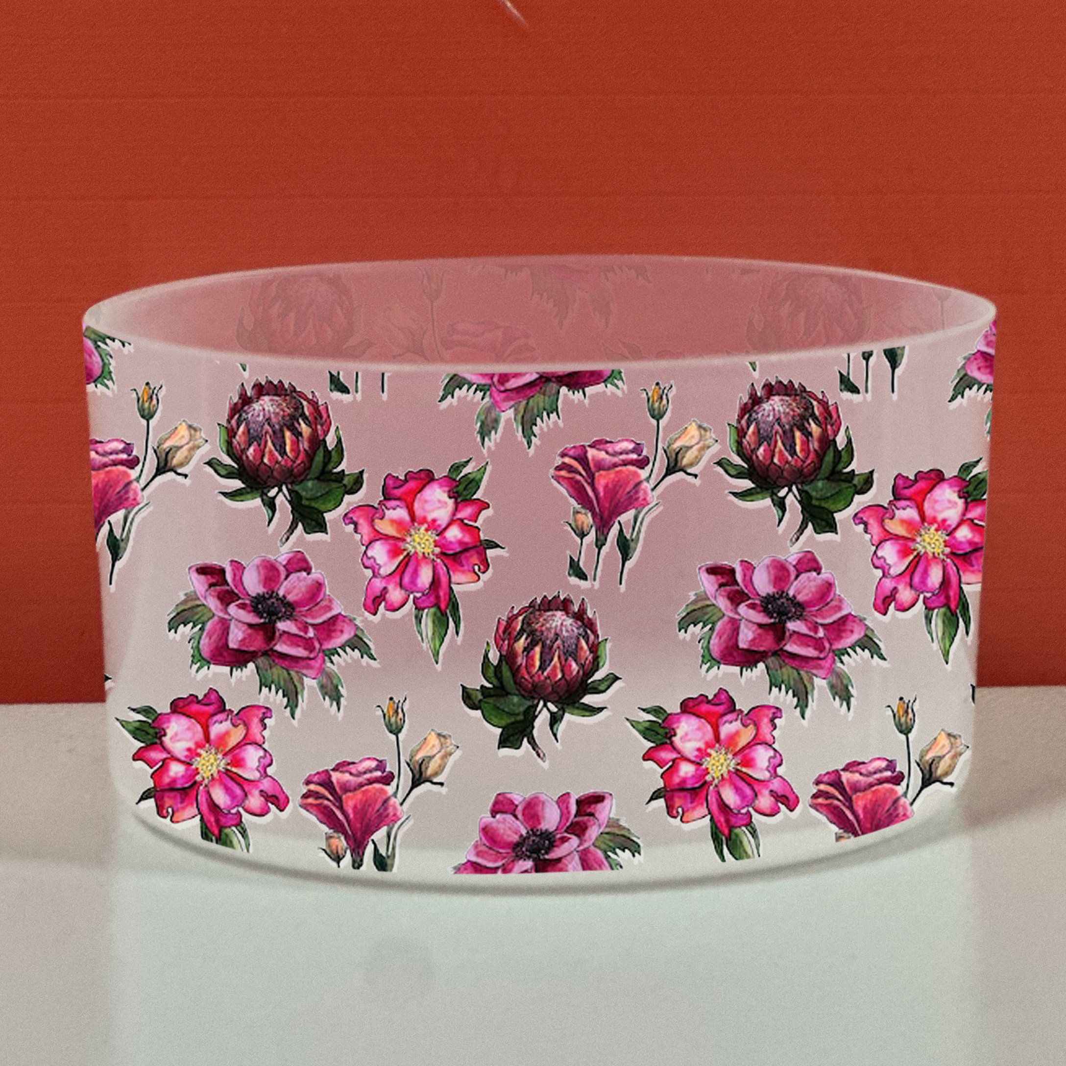 Translucent Glow in the Dark Floral Printing Silicone Sleeves Tumbler Silicone Boots Custom Print 20oz 30oz 40oz Bumpers Boots