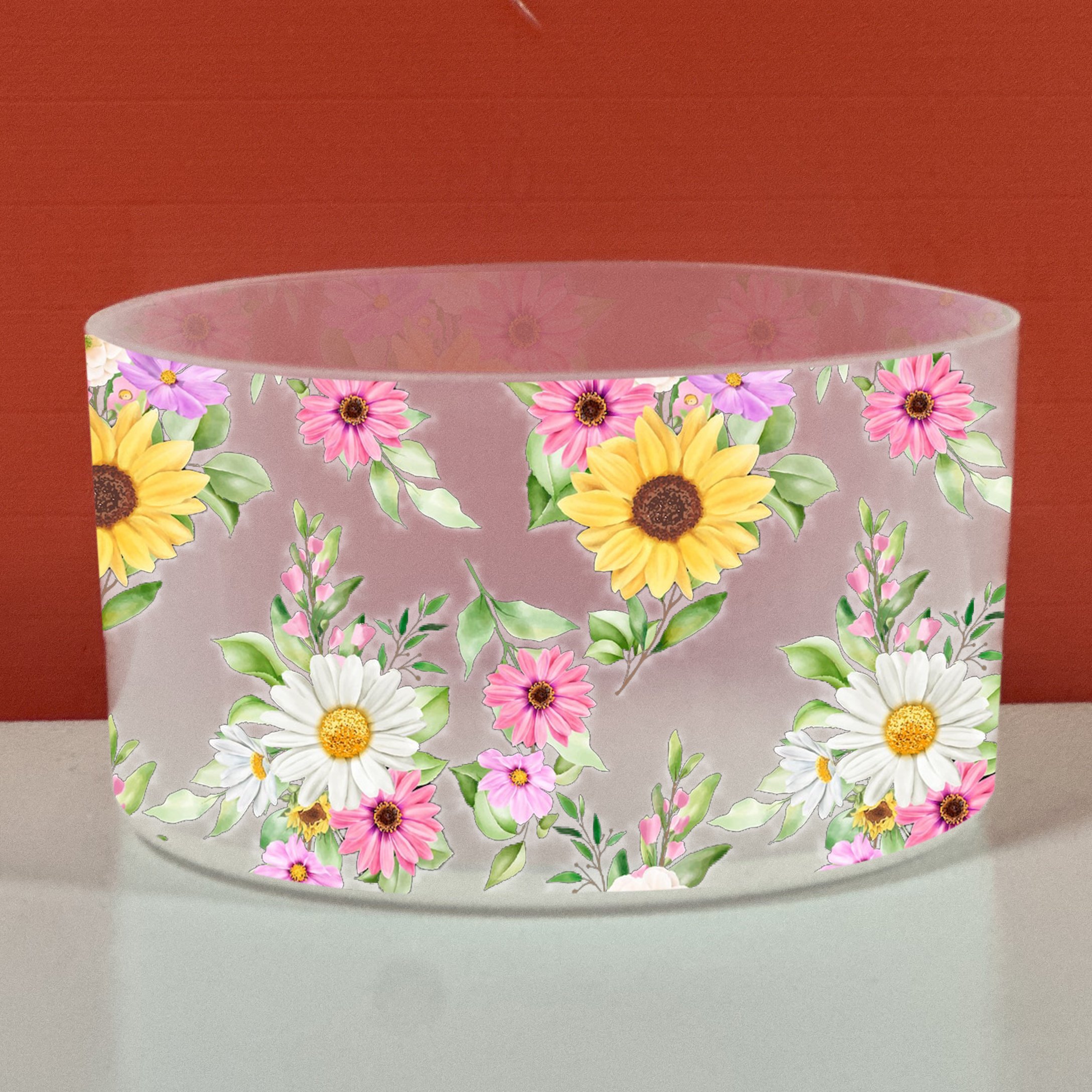Translucent Glow in the Dark Floral Printing Silicone Sleeves Tumbler Silicone Boots Custom Print 20oz 30oz 40oz Bumpers Boots