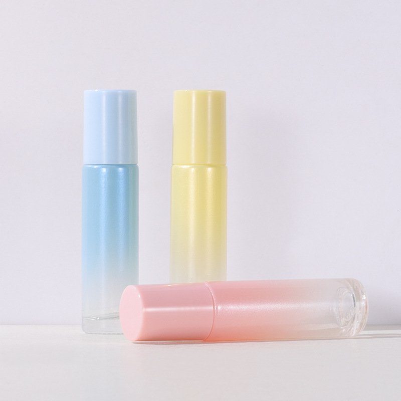 10ml rollerball glass bottle pearlescent gradient essential oil bottle rollerball perfume eye cream bottle