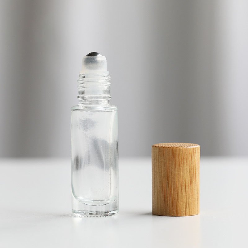 10ml roller bottle bamboo perfume roll on oil bottle glass roller bottles for essential oils