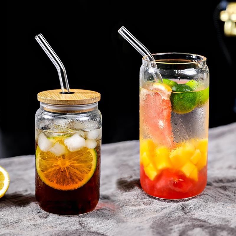 Snow Globe Beer Can Tumbler Sublimation Mug Milk Tea Cups Glass Bottles Clear Glass with Bamboo CLASSIC Unisex Camp 16oz 25 Oz