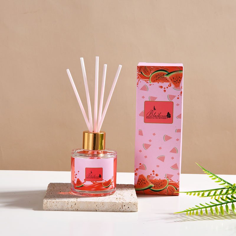 Home Fragrance 50ml Fashion Glass Bottle Fruity Scent Perfume Essential Oil Diffuser Scent Reed Diffuser
