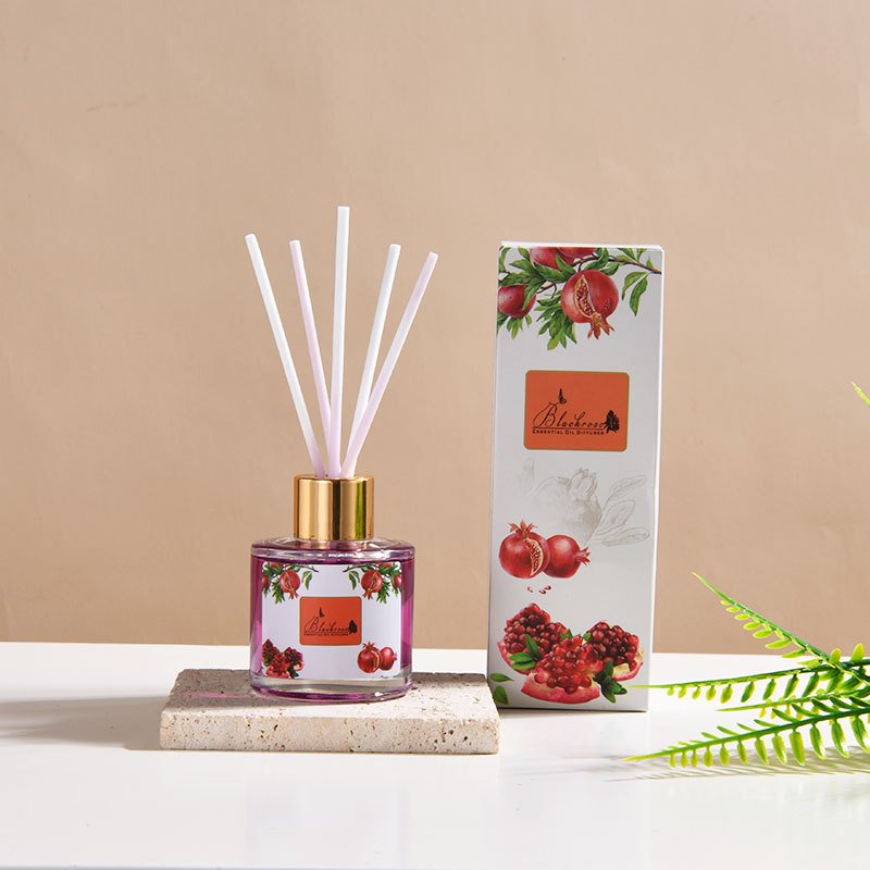 Home Fragrance 50ml Fashion Glass Bottle Fruity Scent Perfume Essential Oil Diffuser Scent Reed Diffuser