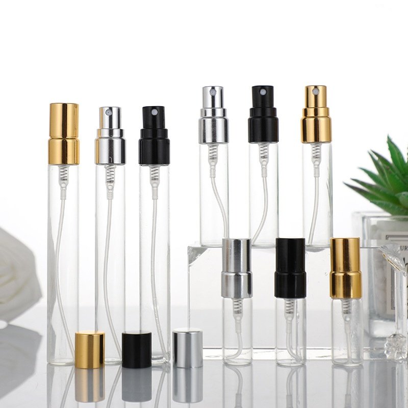 custom color logo glass fragrance bottles10ml empty perfume bottle refill spray glass bottle travel portable dispenser bottle