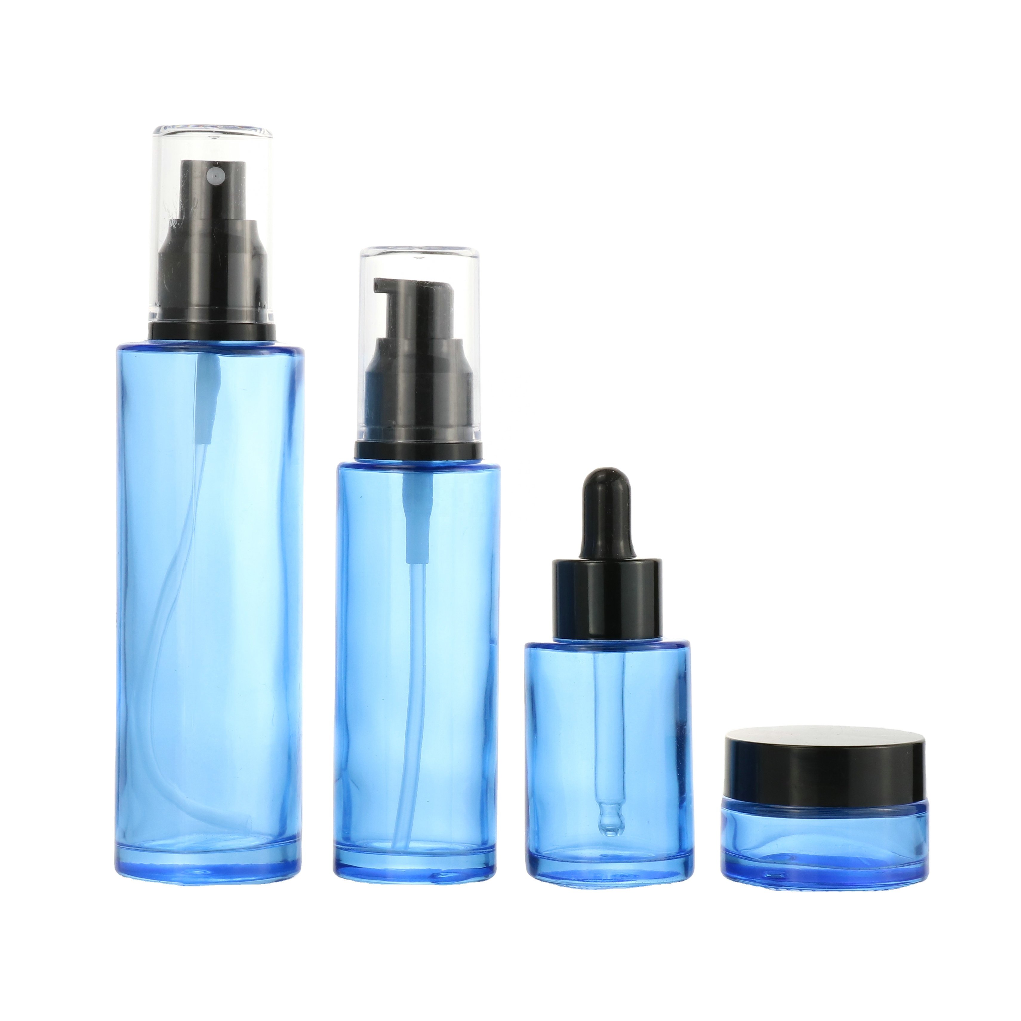 Luxury cosmetic packaging frosted matte green 30 ml 60 ml 20ml essential oil dropper bottle glass face serum packaging bottle
