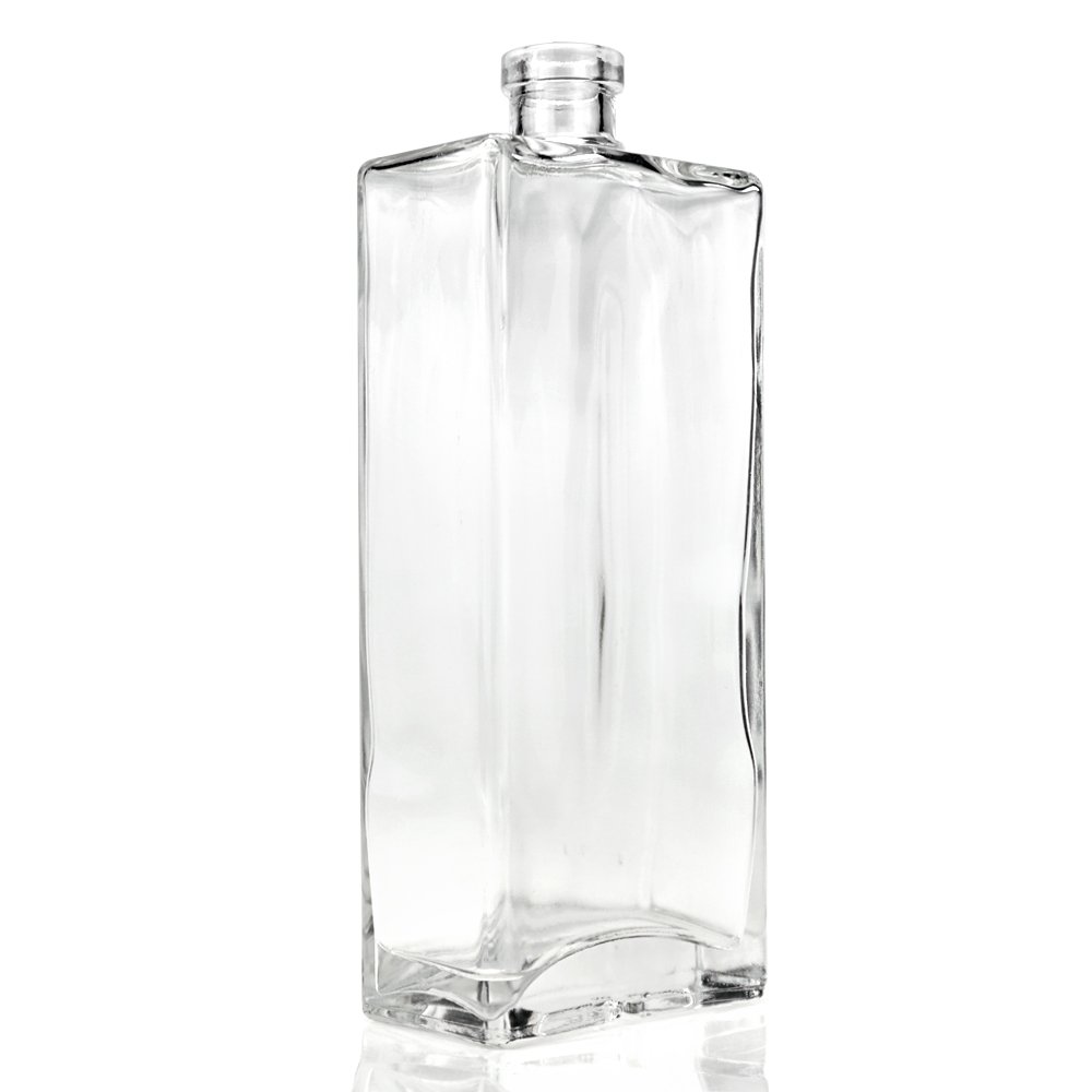 500ml 700ml Glass Liquor Wine Bottle 750ml Rectangular Whiskey Vodka Rum Glass Bottle