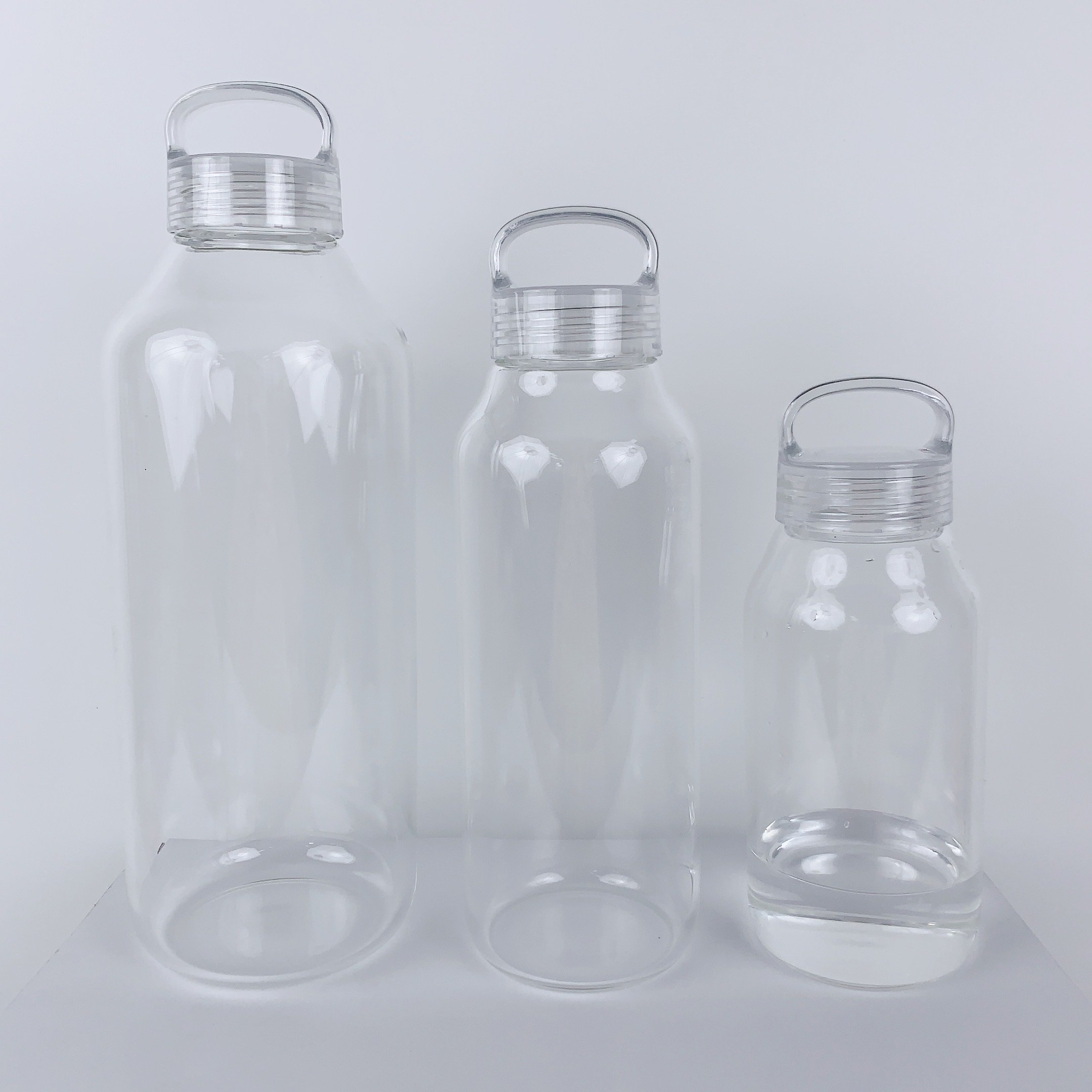 300ml 500ml 900ml High Borosilicate Glass Water Bottle with Lid Reusable Iced Coffee Cup with Handle BPA Free