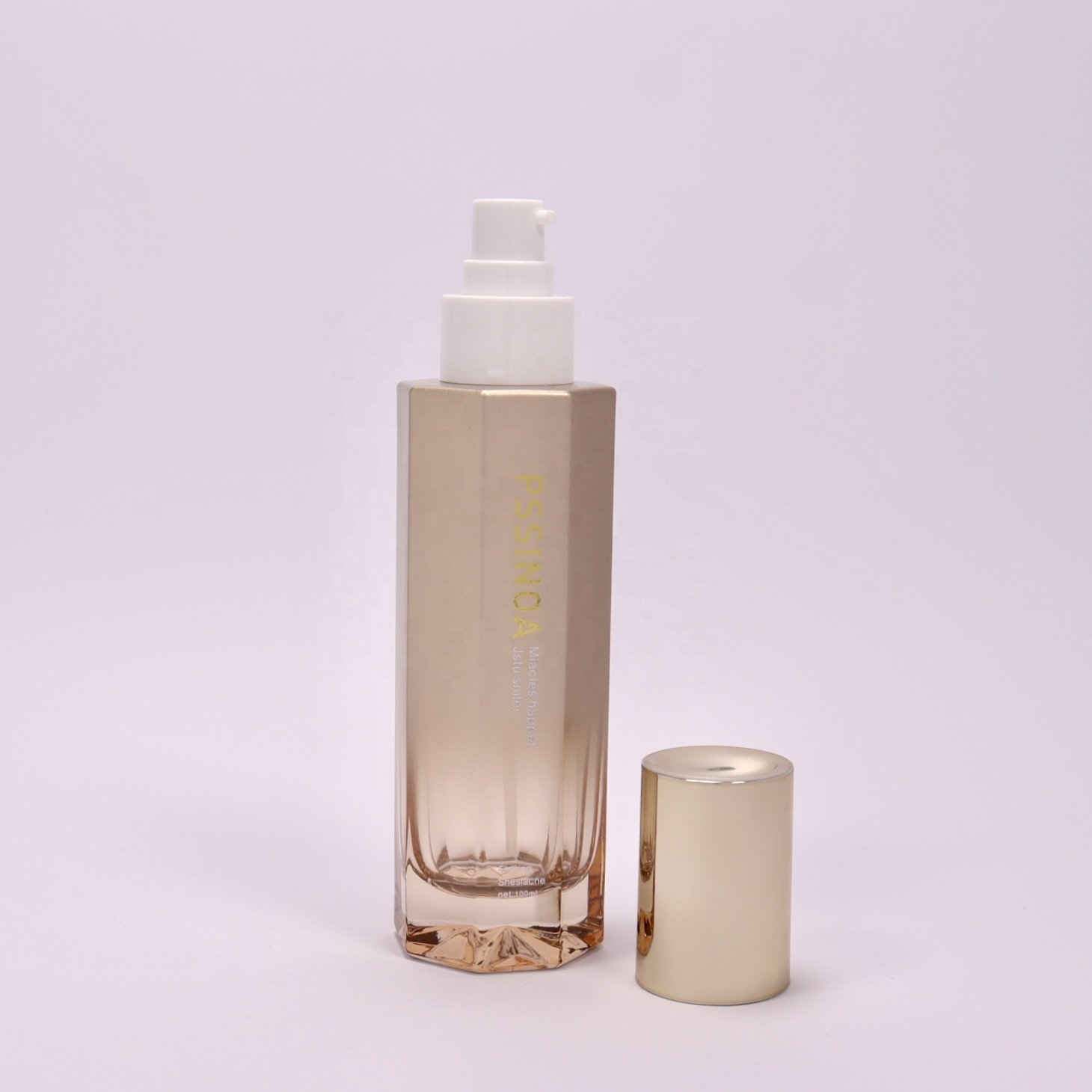 WanXing Wholesale Luxury 50g 40ml 100ml 120ml Cosmetic Cream Jar Cosmetic Packaging Containers glass Makeup bottles Set