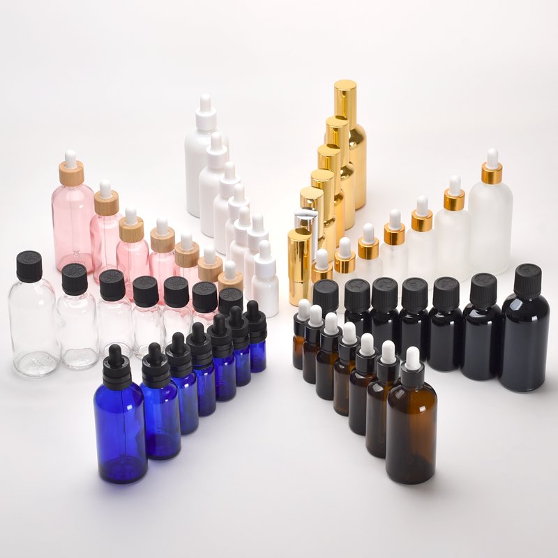 Glass fine oil bottle electroplated color glass empty bottle dropper essential oil dispenser bottle