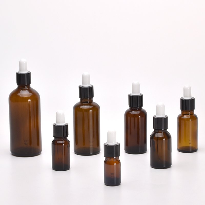 Glass fine oil bottle electroplated color glass empty bottle dropper essential oil dispenser bottle
