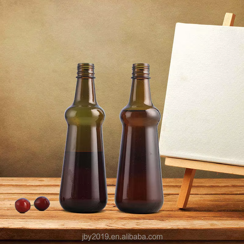 Wholesale Amber Transparent Glass Bottles Beer Beverages Fruit Juice Soda Empty Glass Bottles
