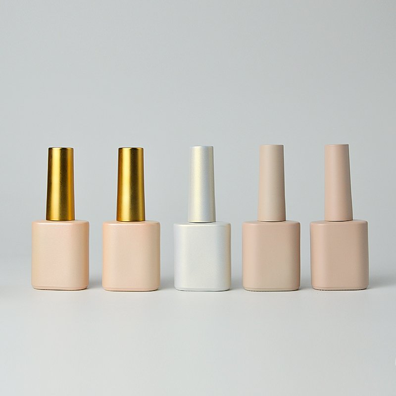 Free Sample Custom Logo Low MOQ New Design 10ml Empty Uv Gel Silver Gold Nail Polish Bottle With Brush