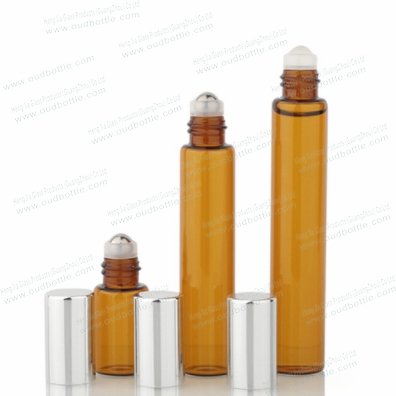 Empty 5ml 10ml roll-on amber clear blue rollon bottles essential oil glass roll on bottles essential oil roller bottles