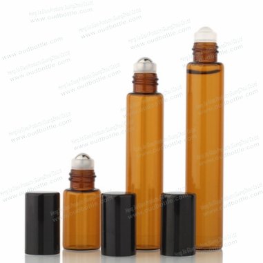 Empty 5ml 10ml roll-on amber clear blue rollon bottles essential oil glass roll on bottles essential oil roller bottles