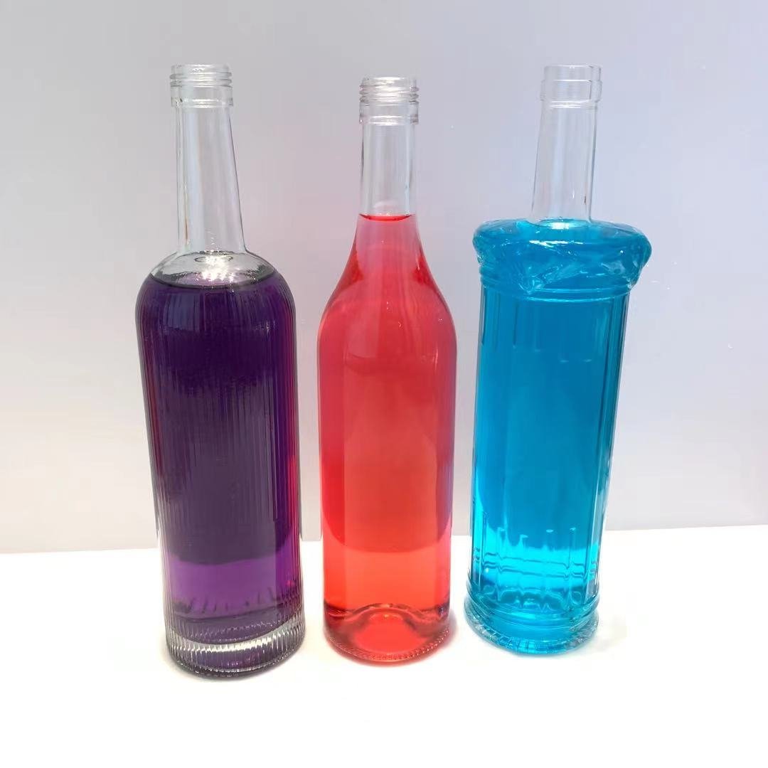 Custom Shape Avertan Empty Spirit 100ml 200ml 375ml 500ml 750ml 1 Liter Gin Glass Bottle for Liquor