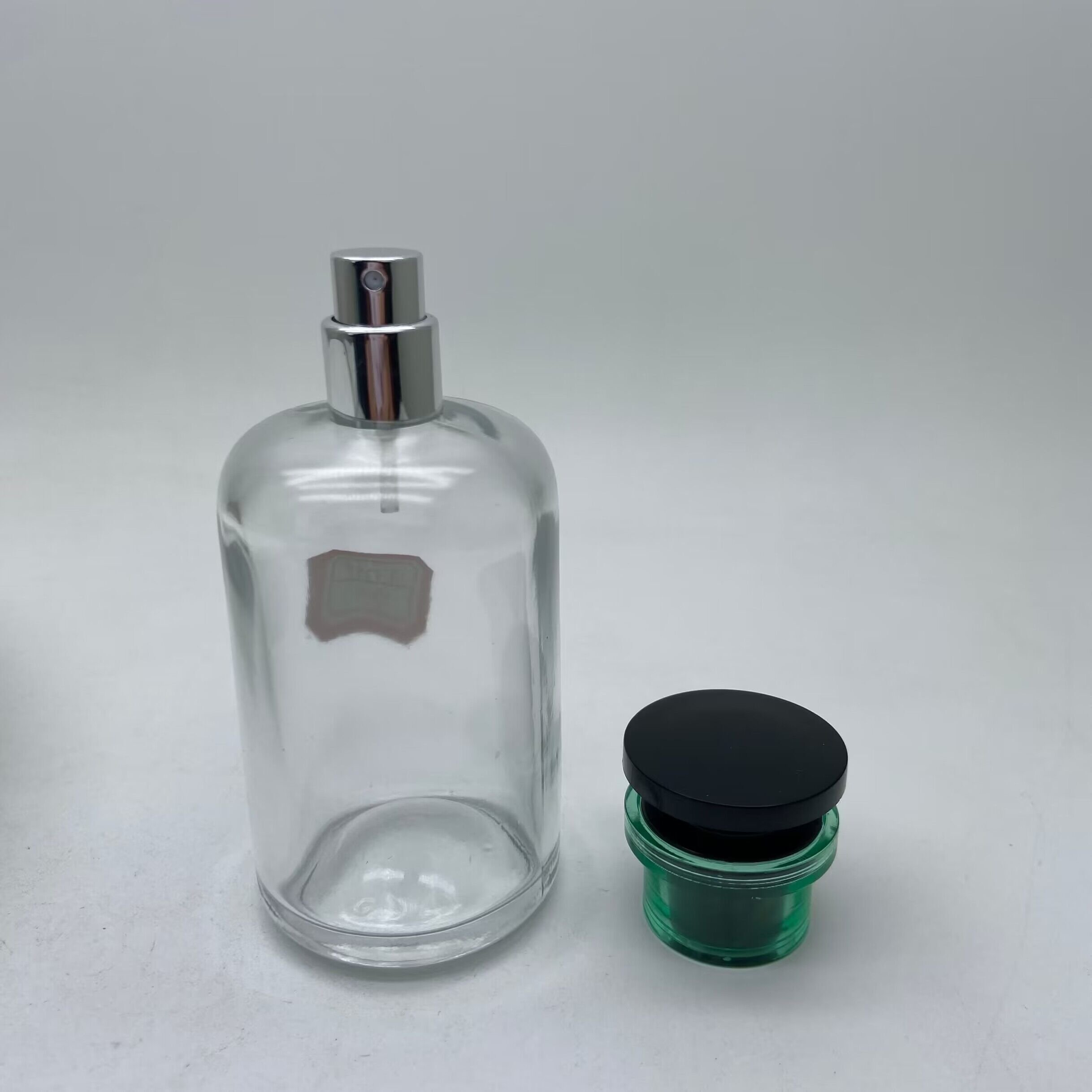 100ml clear round perfume sprayer glass bottle